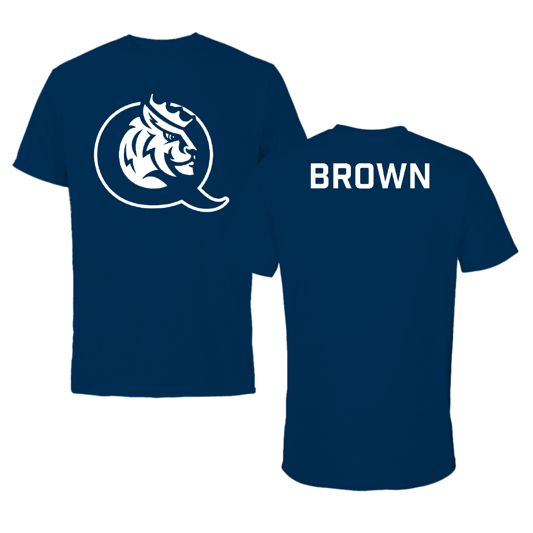 Queens University of Charlotte TF and XC Navy Mascot Performance Tee - Jada Brown