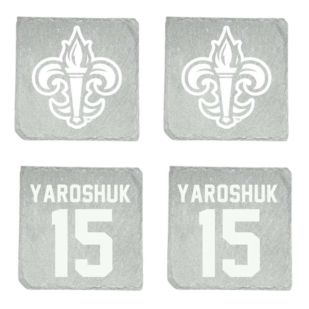 Lurleen B. Wallace Community College Baseball Stone Coaster (4 Pack)  - #15 Ryan Yaroshuk