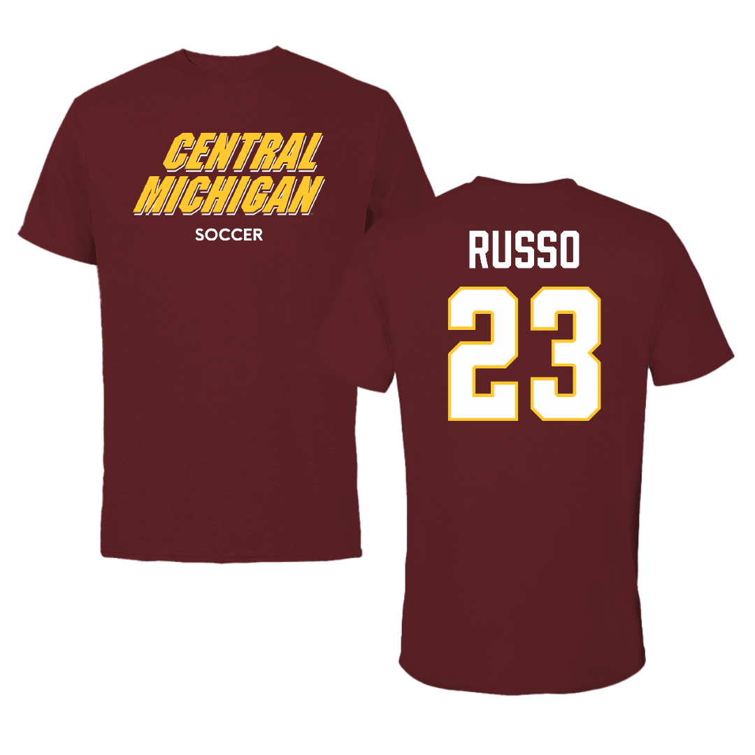 Central Michigan University Soccer (W) Maroon Performance Tee - #23 Payton Russo