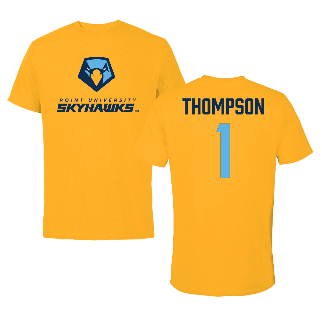 Point University Lacrosse (M) Gold Tee - #1 Carlos Thompson
