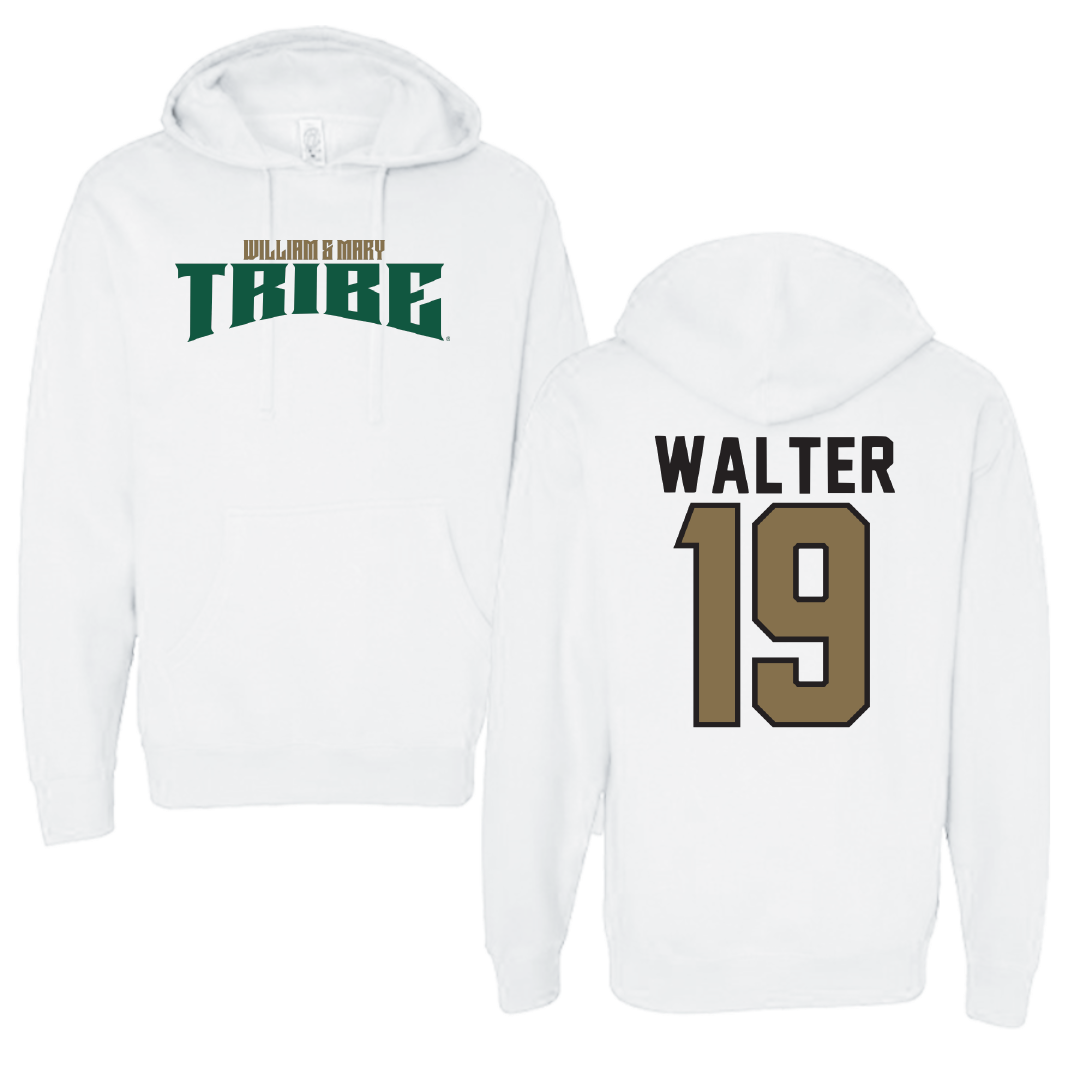 William & Mary Lacrosse White Classic Hoodie - #19 Grace Walter