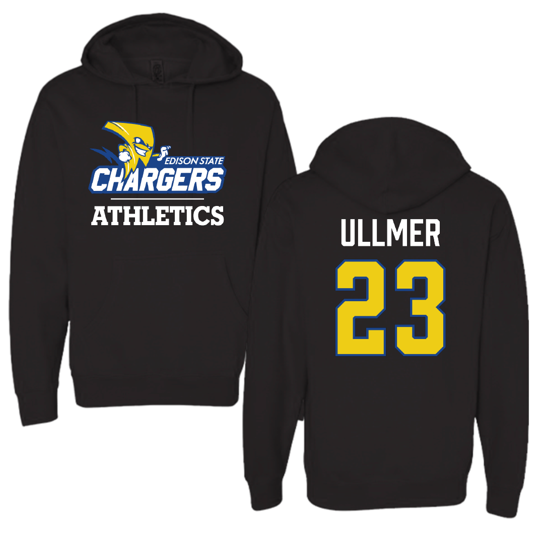 Edison State Community College Baseball Black Hoodie - #23 Josh Ullmer