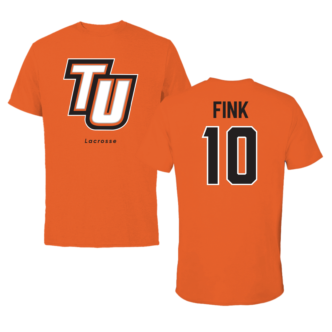 Tusculum University Lacrosse Orange Performance Tee - #10 Marissa Fink