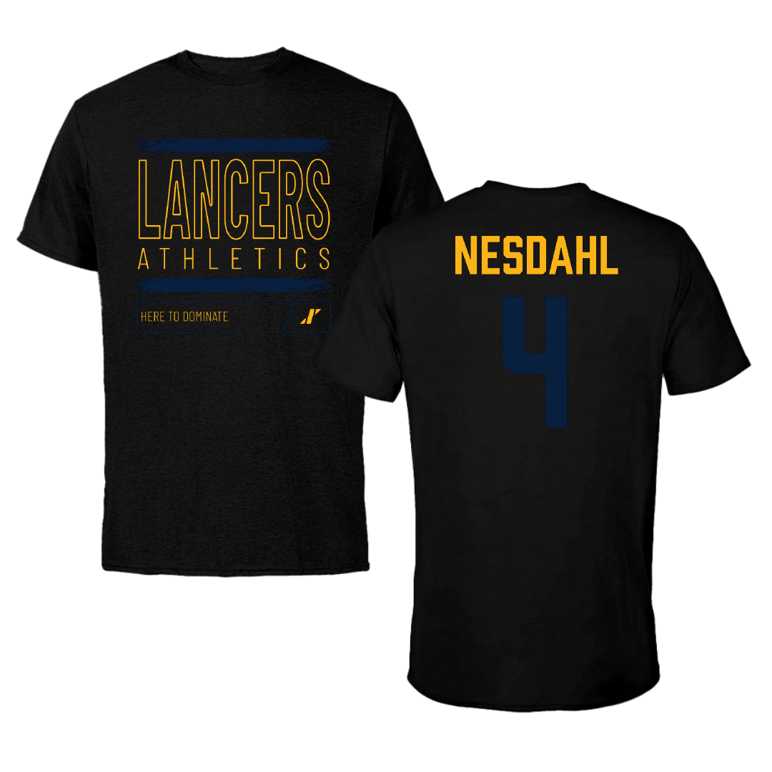 Mount Marty University Volleyball Black Dominate Performance Tee - #4 Grace Nesdahl