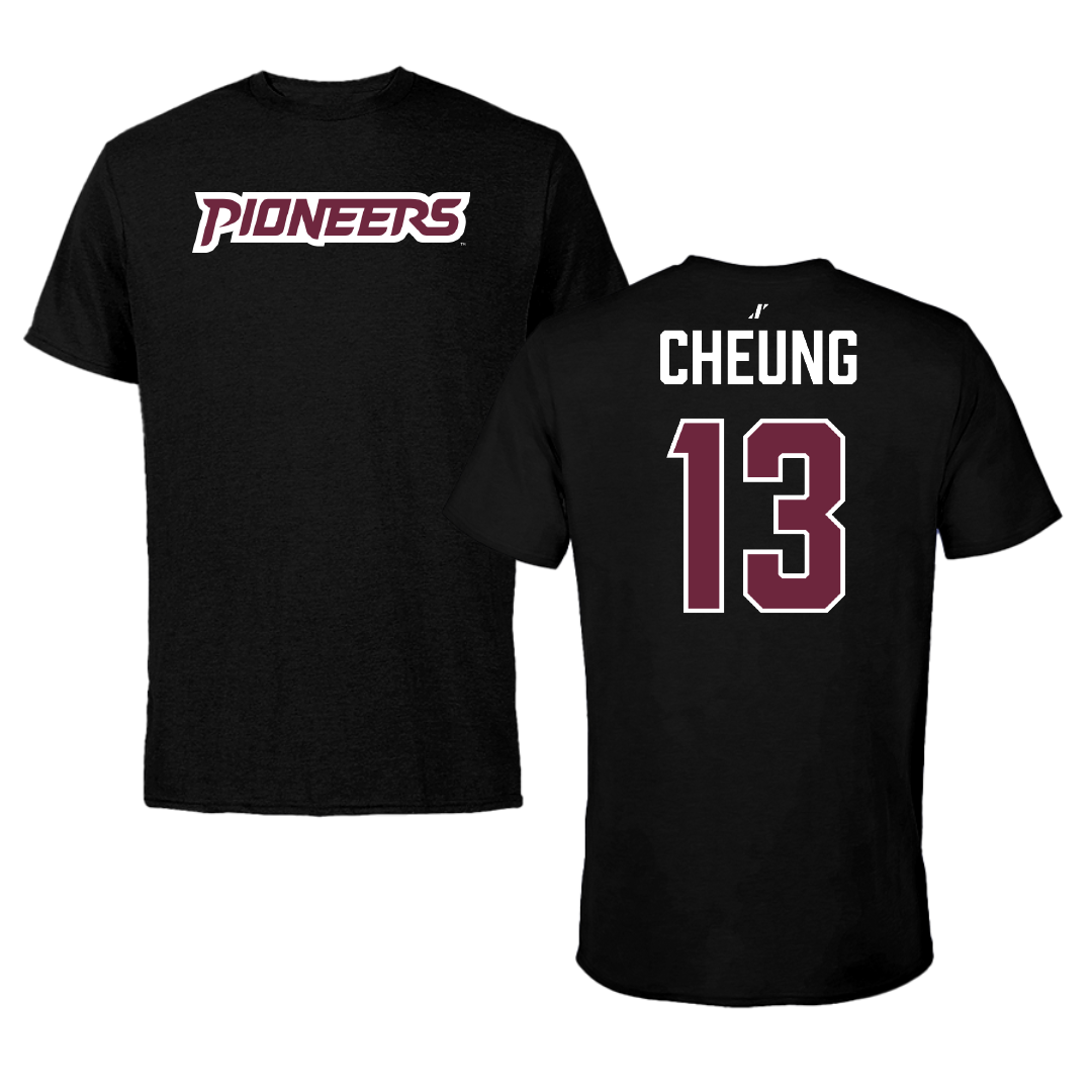 Texas Woman's University STUNT Black Performance Tee - #13 Iris Cheung