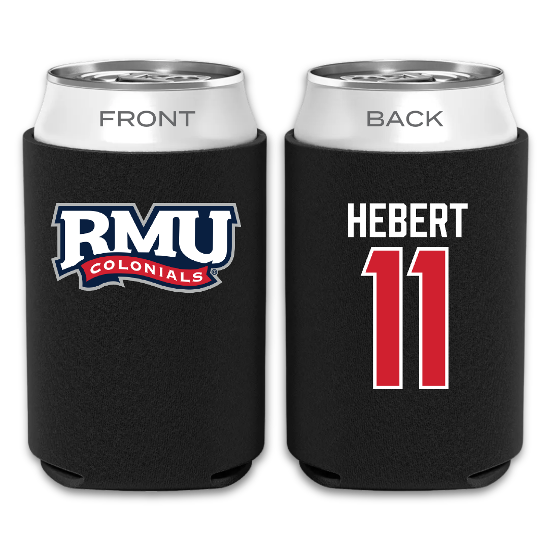 Robert Morris University Ice Hockey Black Can Cooler - #11 Cameron Hebert