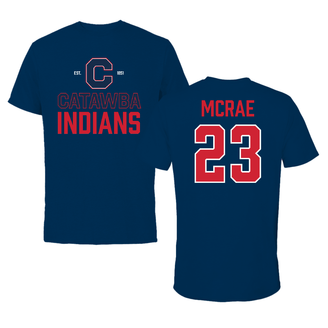 Catawba College Softball Navy General Performance Tee - #23 Carmen McRae