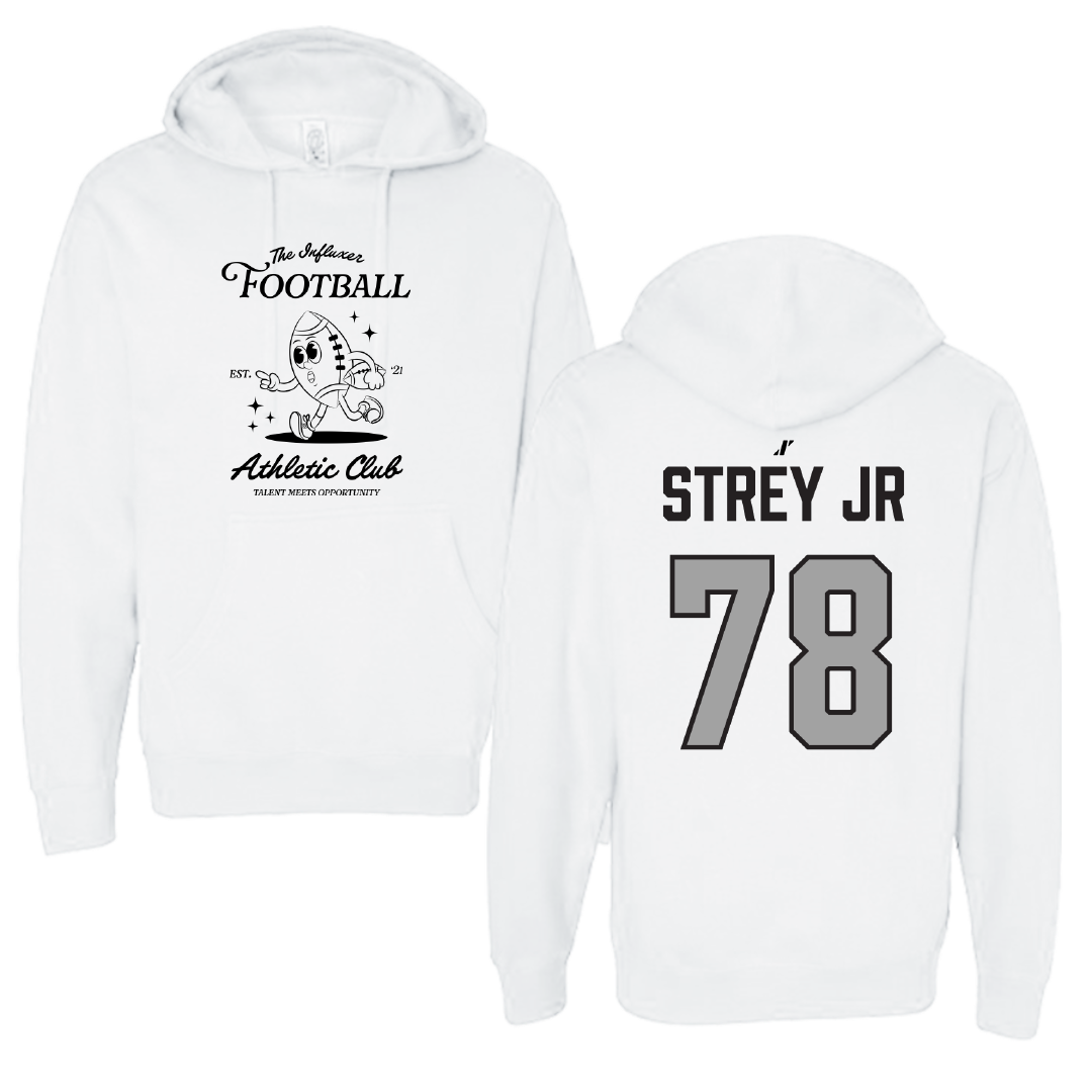 Football White Influxer Athletic Club Hoodie - #78 Dennis Strey Jr