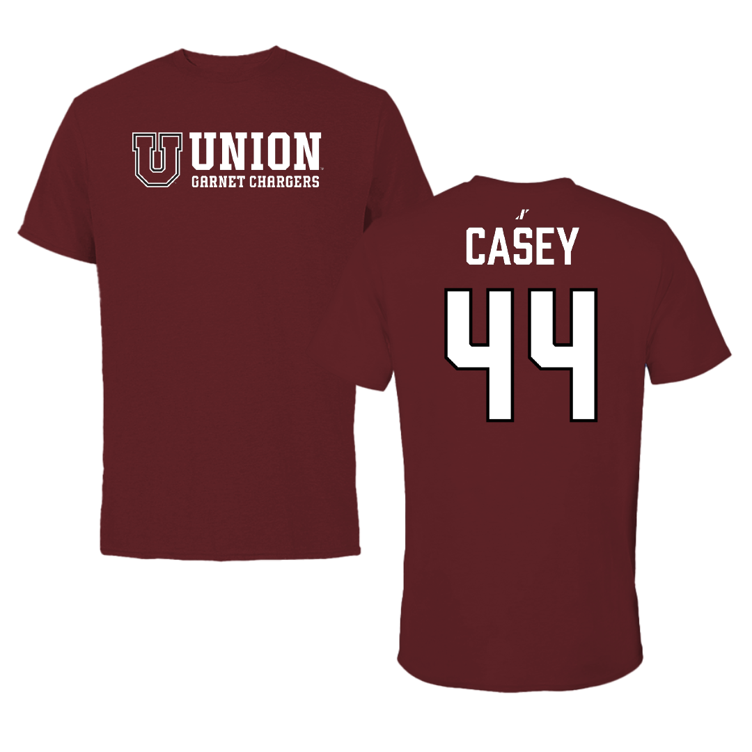 Union College Baseball Maroon General Performance Tee - #44 Alex Casey