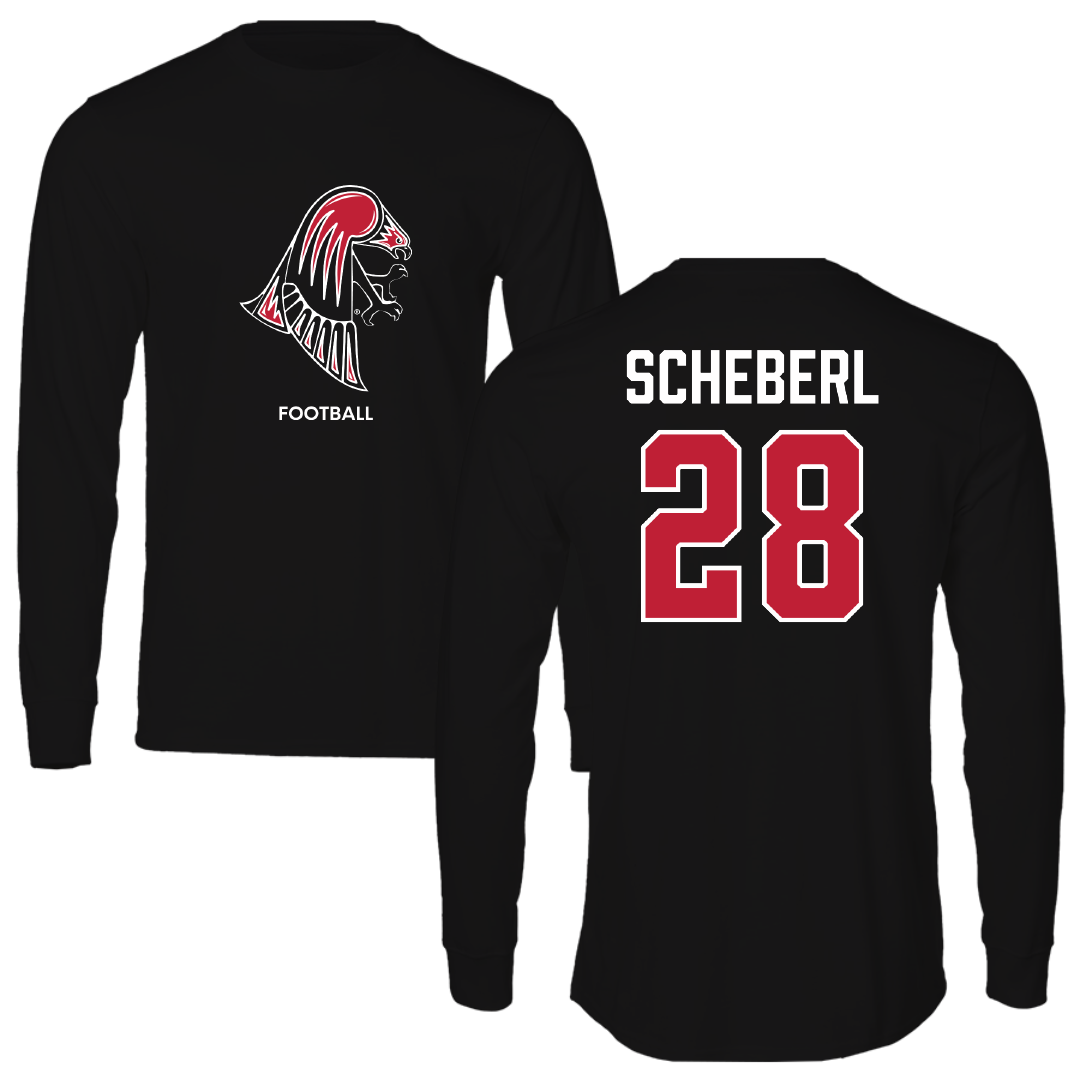 University of Wisconsin-River Falls Football Black Mascot Performance Long Sleeve - #28 Justin Scheberl