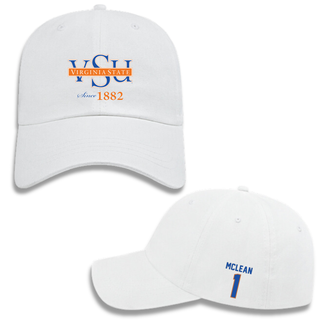 Virginia State University Volleyball (W) White Hat - #1 Celene Mclean