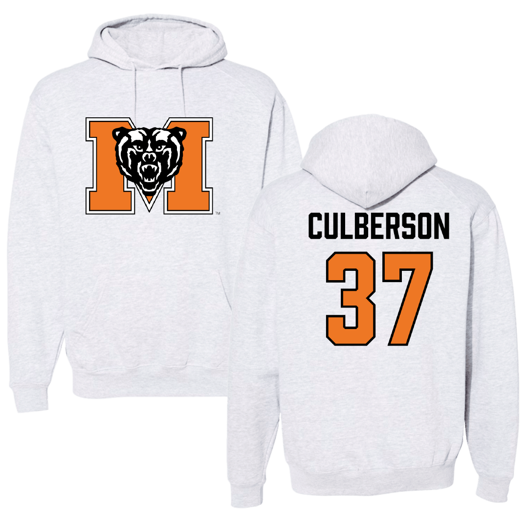 Mercer University Baseball Light Gray Hoodie - #37 Cooper Culberson