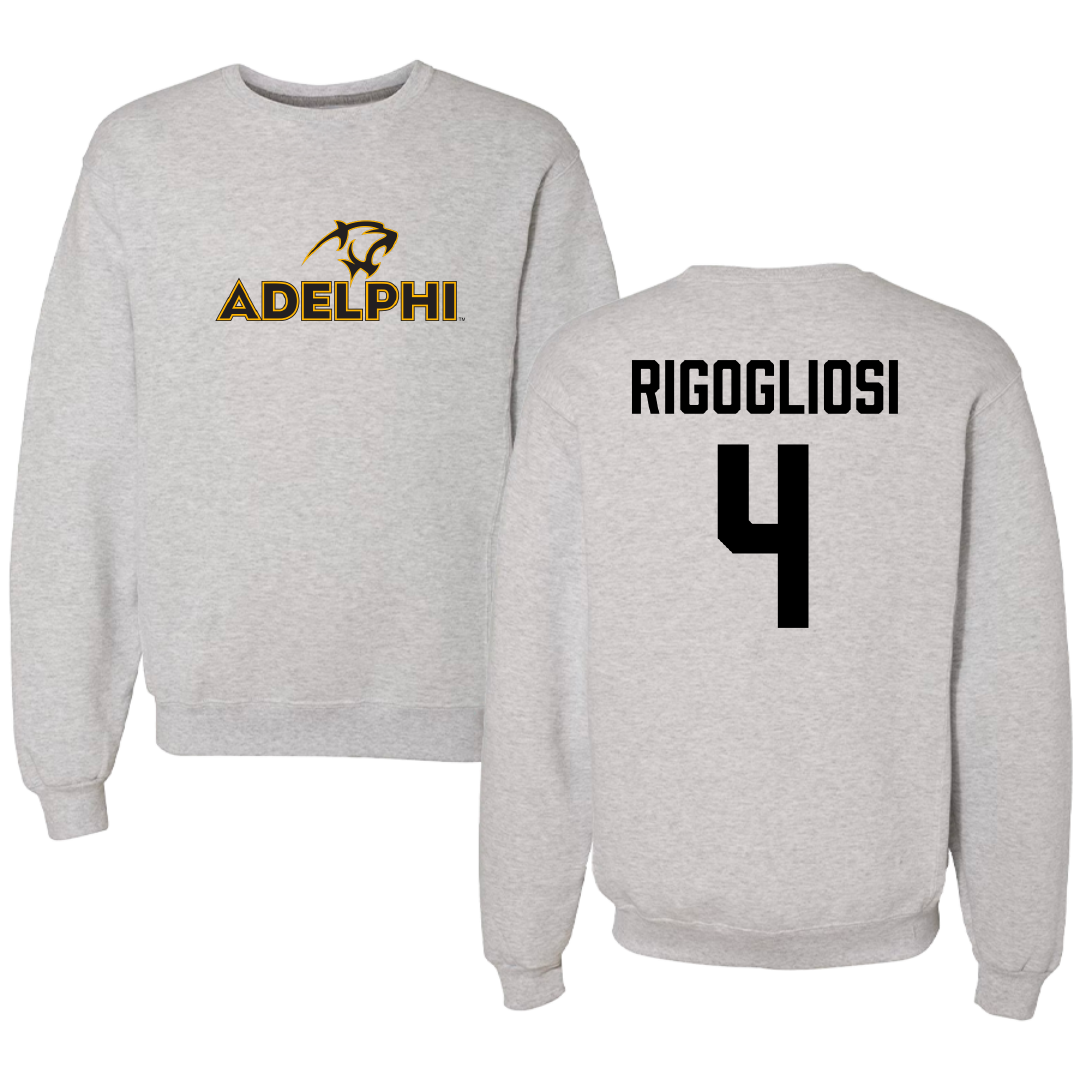 Adelphi University Baseball Gray Crewneck - #4 Anthony Rigogliosi