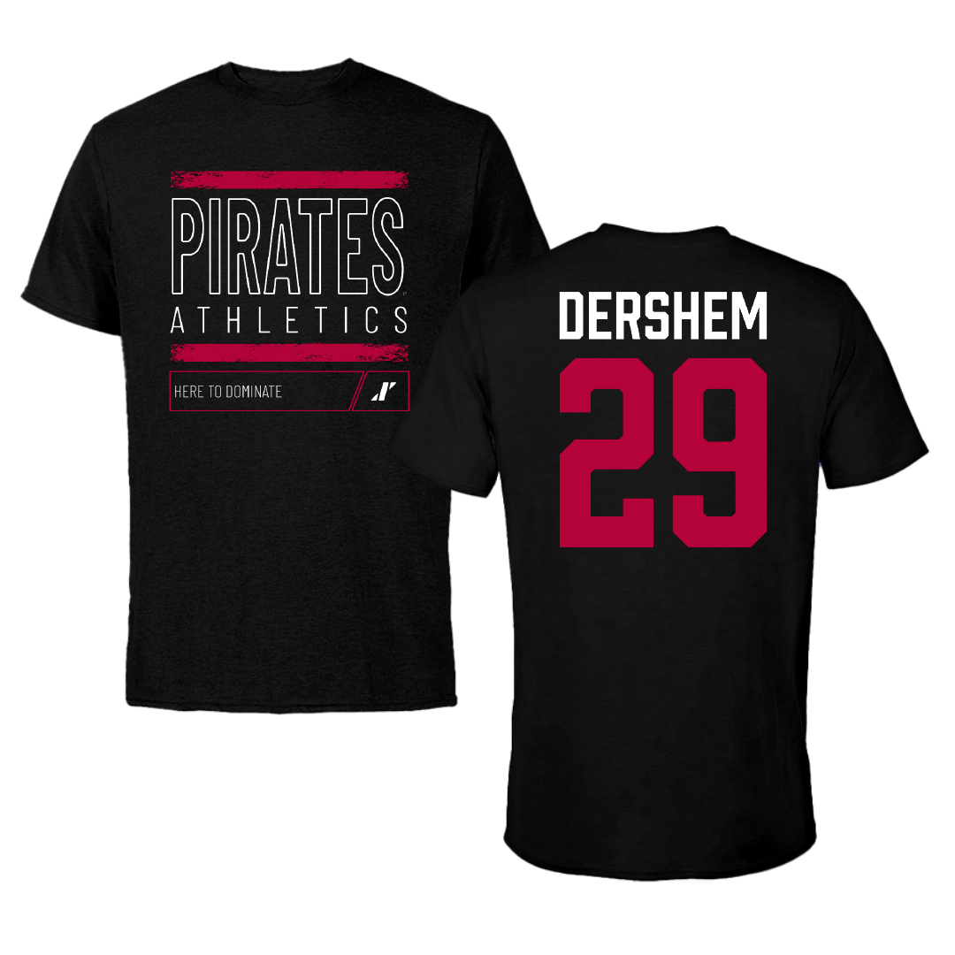 Whitworth University Soccer Black Dominate Performance Tee - #29 Anton Dershem