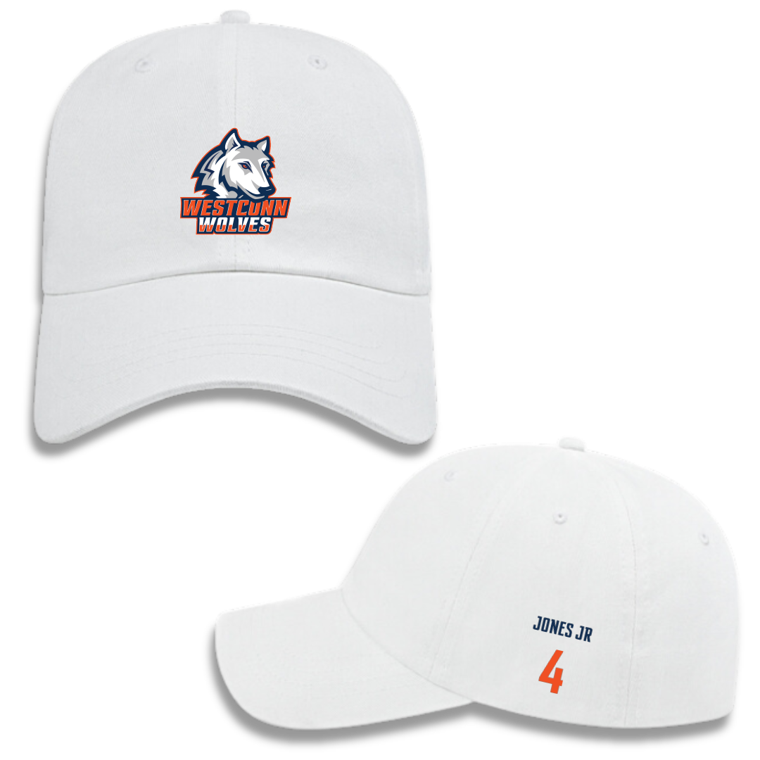 Western Connecticut State University Basketball (M) White Hat - #4 Daryl Jones Jr