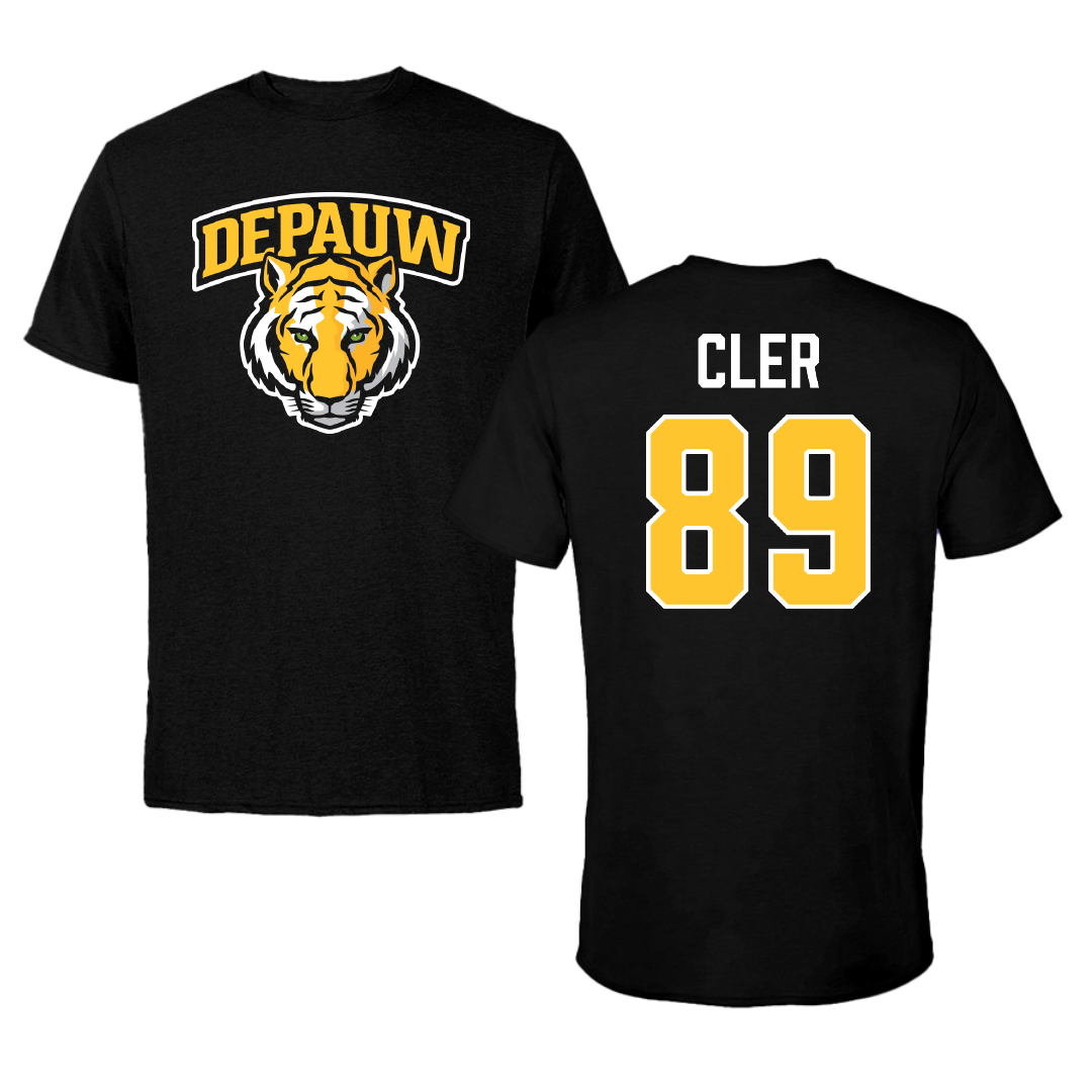 DePauw University Football Black Performance Tee - #89 Hayden Cler