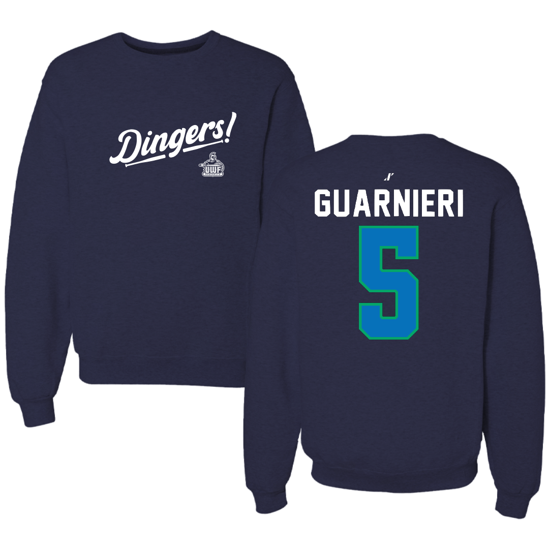 University of West Florida Baseball Navy Dingers Crewneck - #5 Blake Guarnieri