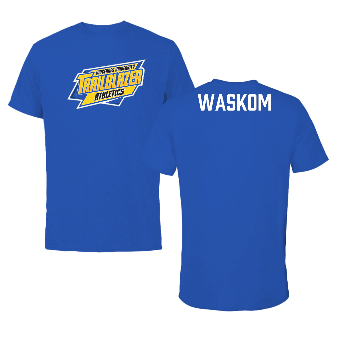 Vincennes University Bowling (M) Blue Tee - Dakota Waskom