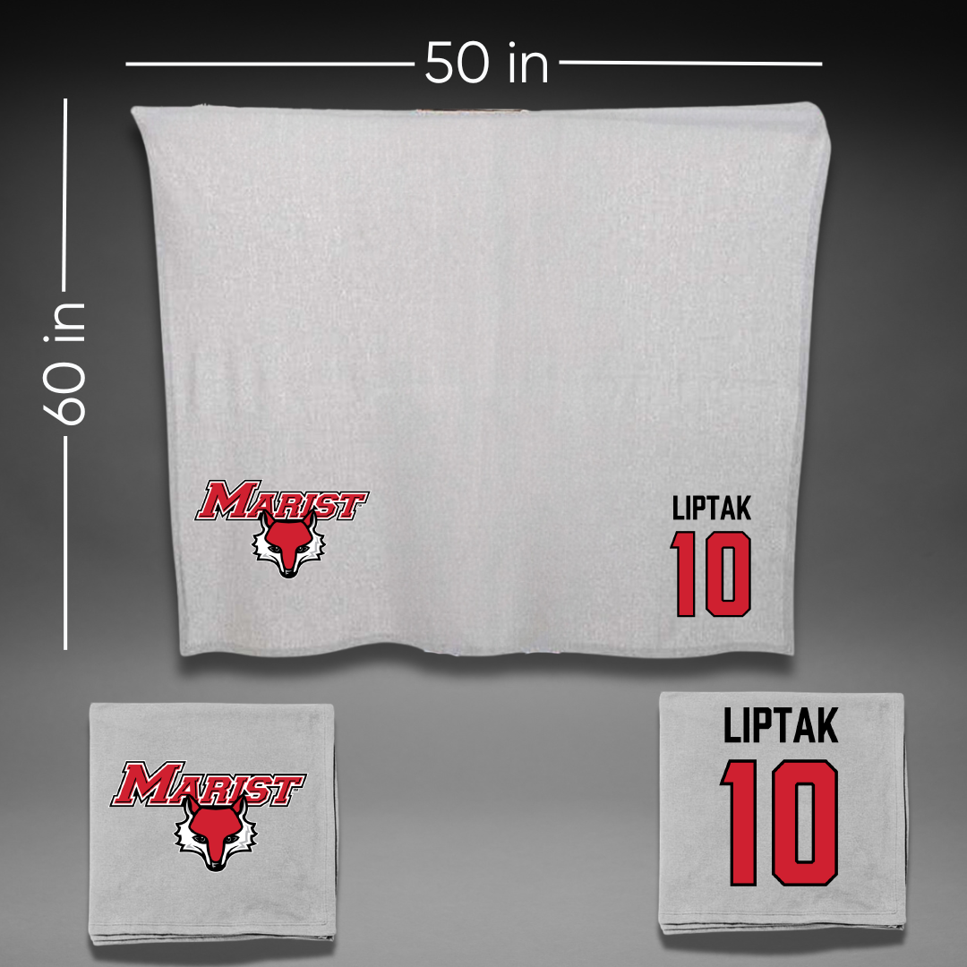 Marist University Soccer (W) Gray Blanket - #10 Caroline Liptak
