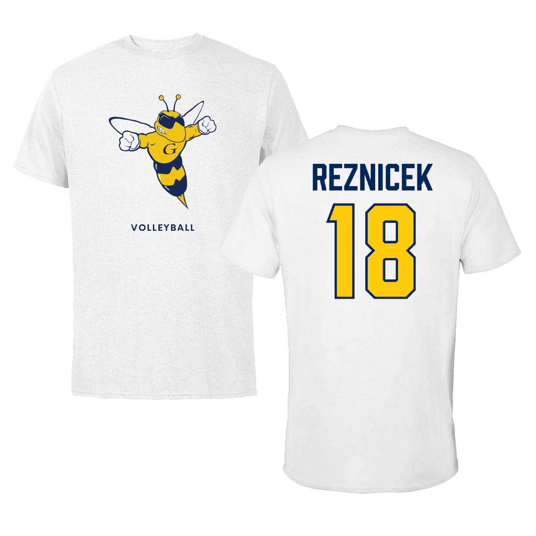Graceland University Volleyball (W) White Tee - #18 Faith Reznicek