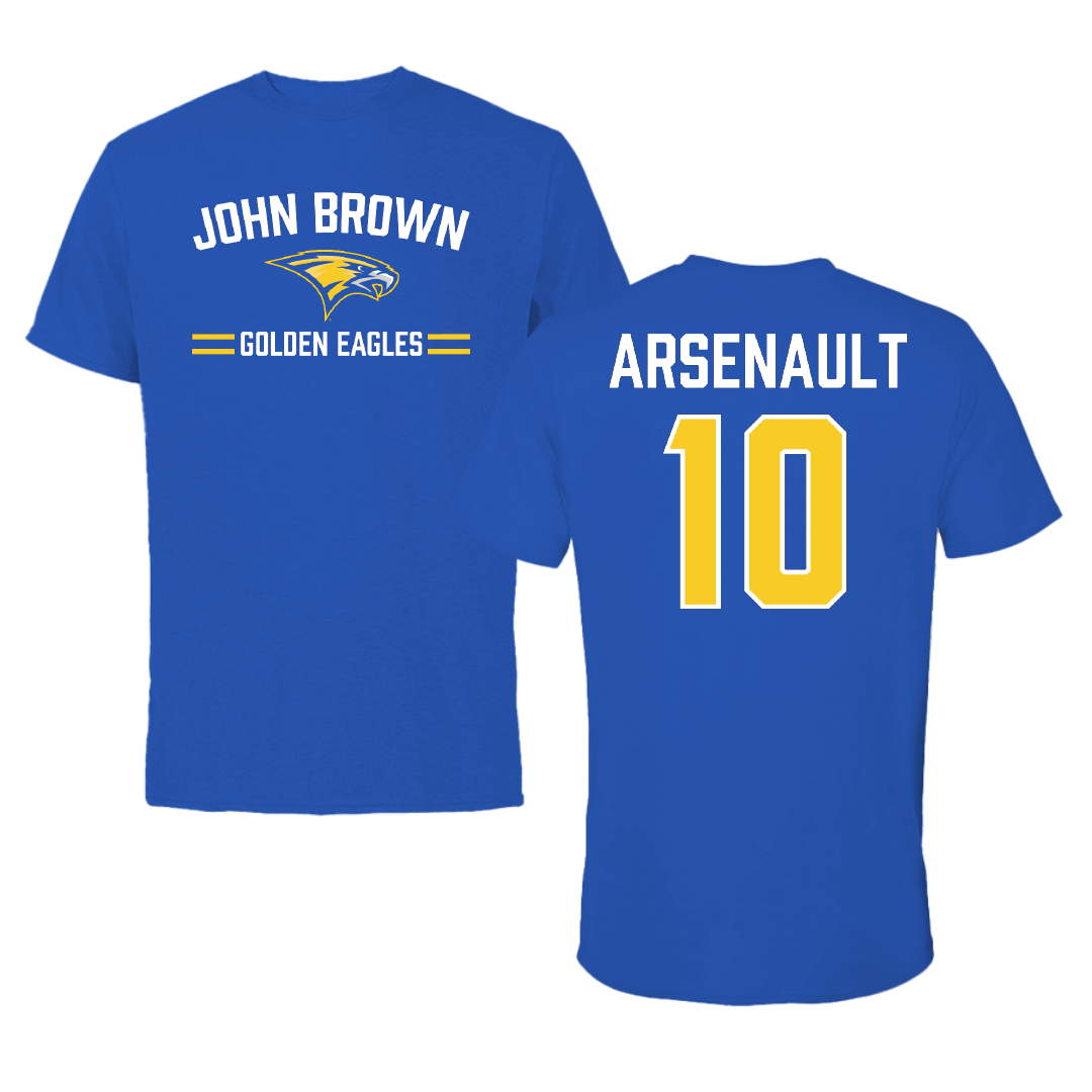 John Brown University Volleyball (W) Blue General Tee - #10 Caroline Arsenault