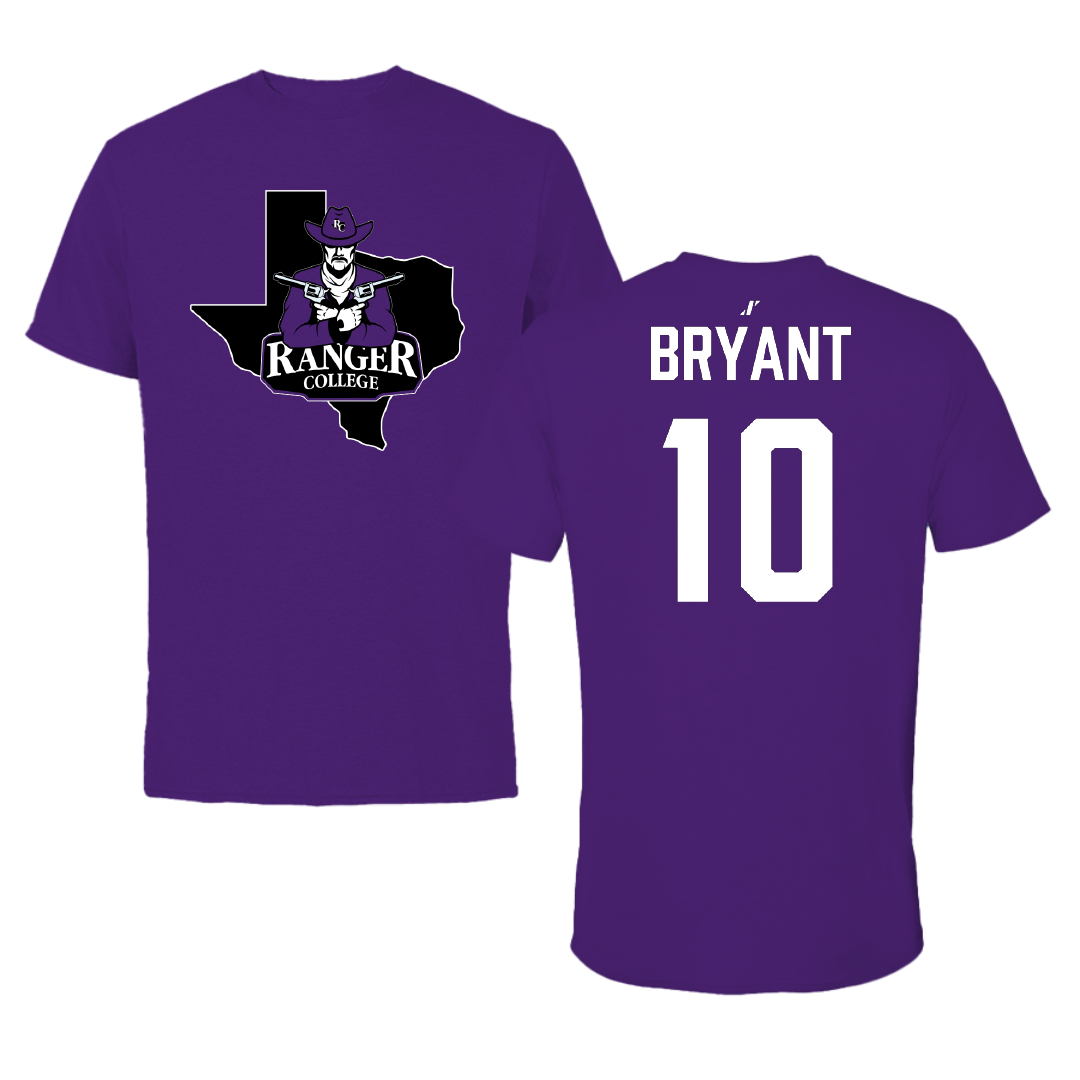 Ranger College Basketball (M) Purple State Performance Tee - #10 Rashad Bryant