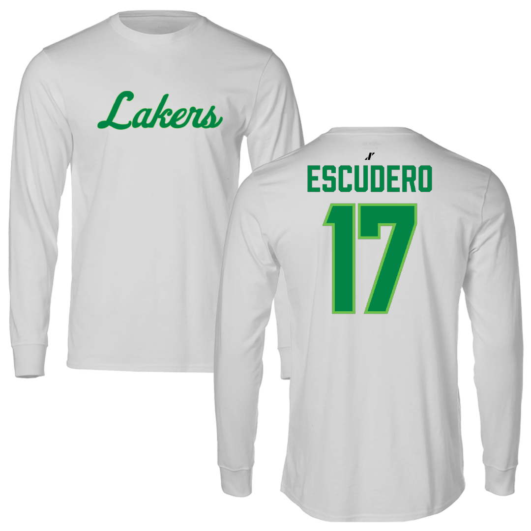 Roosevelt University Football Light Gray Performance Long Sleeve - #17 Mauricio Escudero