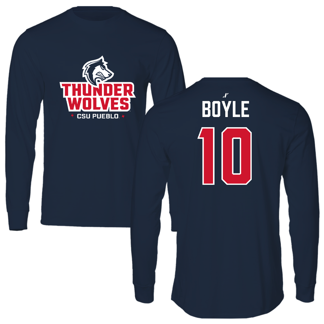 Colorado State University-Pueblo Soccer (M) Navy General Performance Long Sleeve - #10 Will Boyle