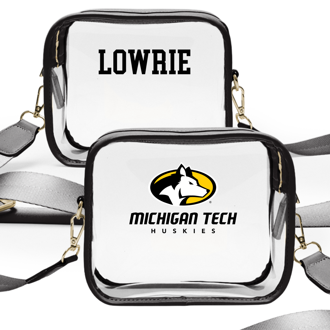 Michigan Technological University TF and XC Black Clear Stadium Bag - Dominic Lowrie