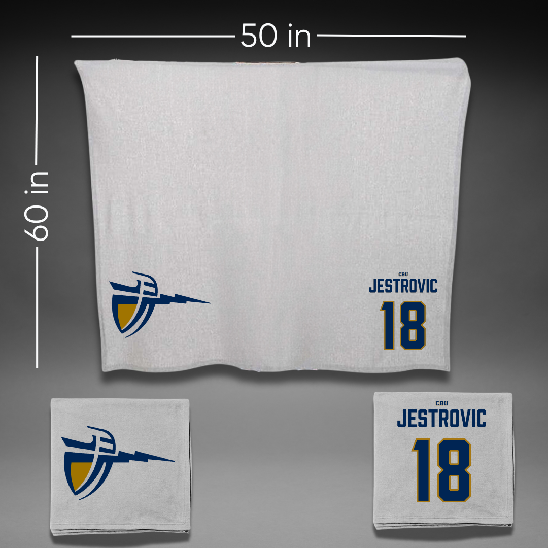 California Baptist University Soccer (W) Gray Blanket - #18 Anja Jestrovic