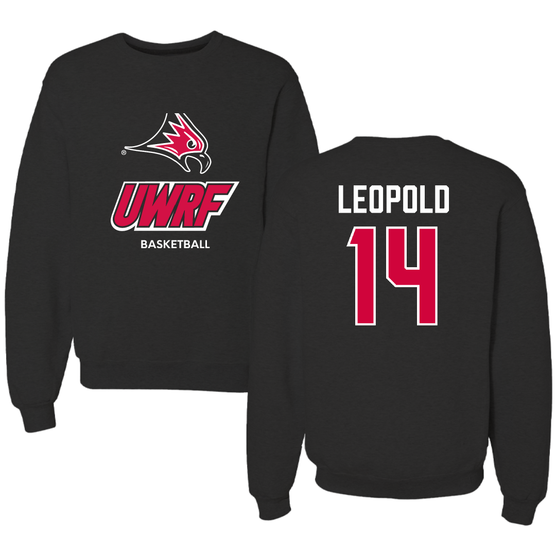 University of Wisconsin-River Falls Basketball (W) Black Crewneck - #14 Savannah Leopold