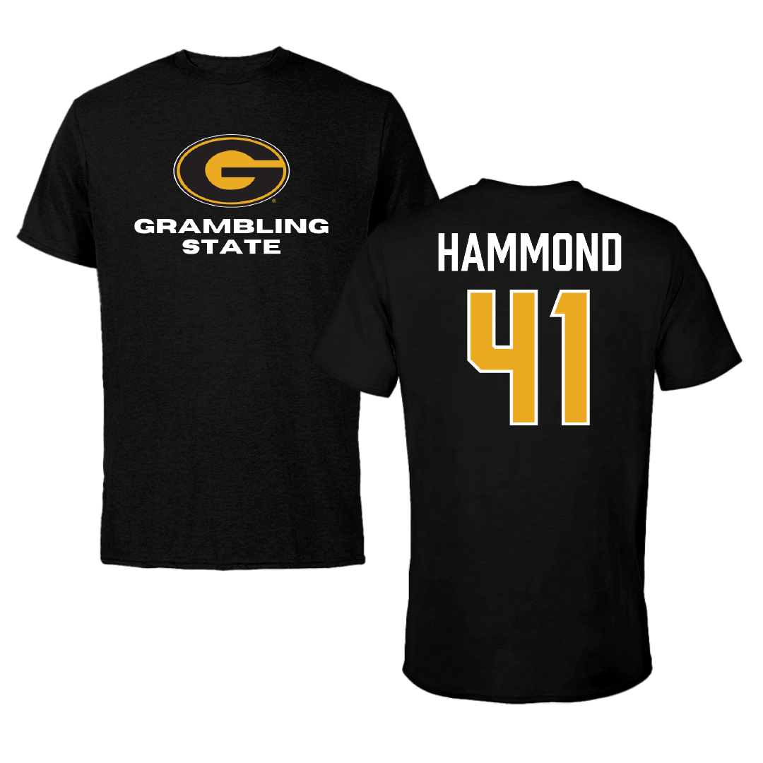 Grambling State University Soccer (W) Black Performance Tee - #41 Jaylyn Hammond
