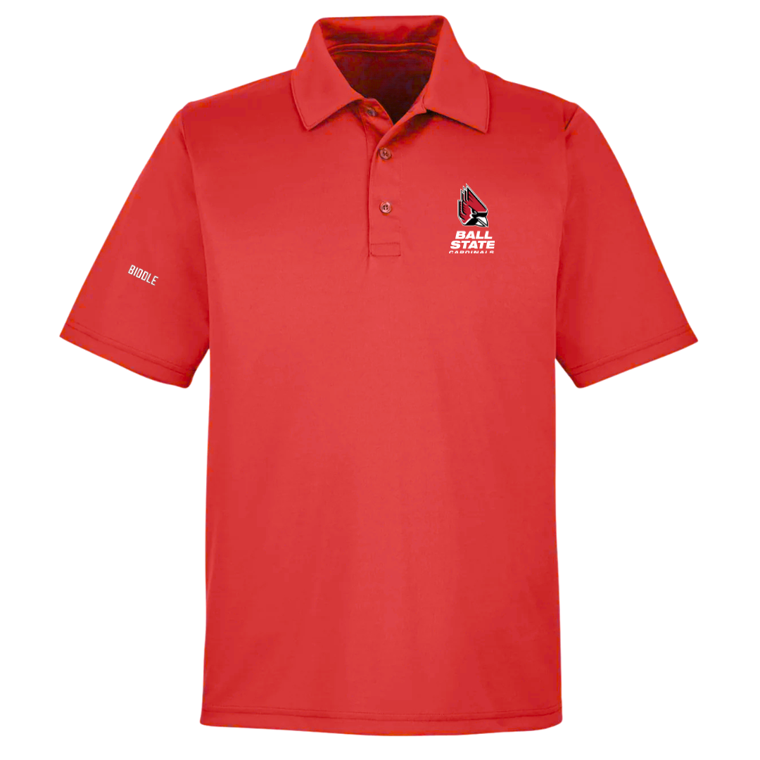 Ball State University Swimming & Diving Red Polo - Aidan Biddle