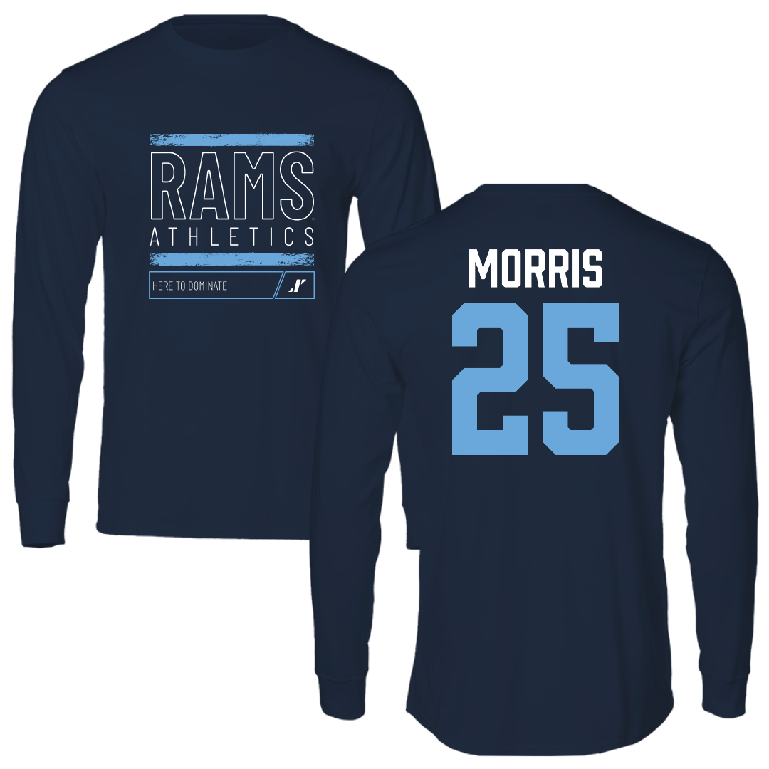University of Rhode Island Baseball Navy Dominate Long Sleeve - #25 Zach Morris
