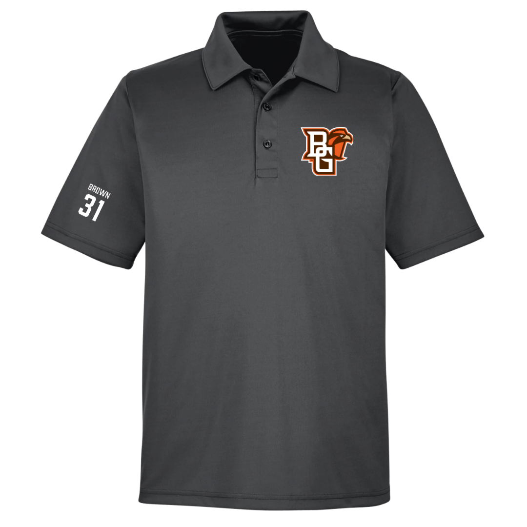 Bowling Green State University Baseball Dark Gray Polo - #31 Jaxon Brown