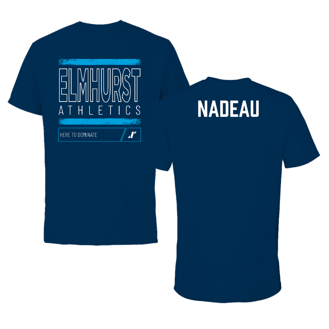 Elmhurst University TF and XC Navy Dominate Tee - Nakala Nadeau