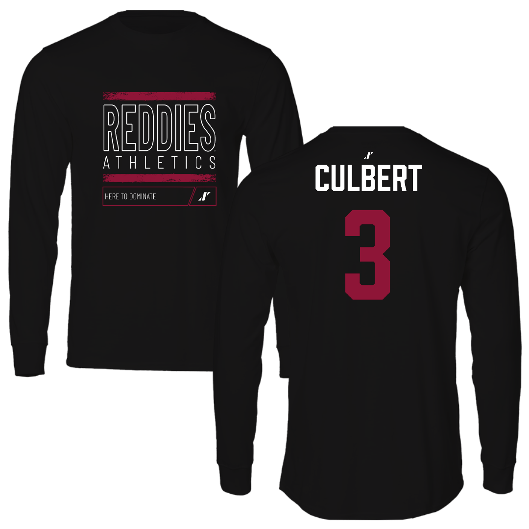 Henderson State University Football Black Dominate Long Sleeve - #3 Trayv'on Culbert