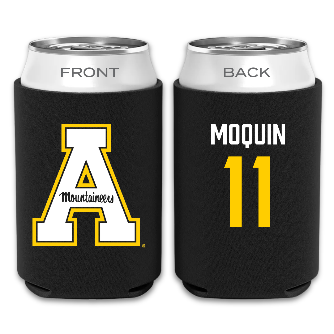 Appalachian State University Baseball Black Mountaineers Can Cooler - #11 Dillon Moquin