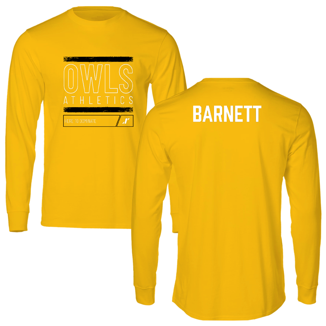 Kennesaw State University TF and XC Gold Dominate Performance Long Sleeve - Devin Barnett