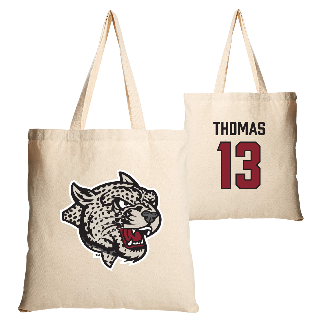 Lafayette College Football Tan Canvas Tote Bag - #13 Reggie Thomas