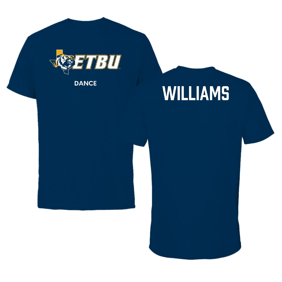 East Texas Baptist University Dance Navy Tee - Carol Williams