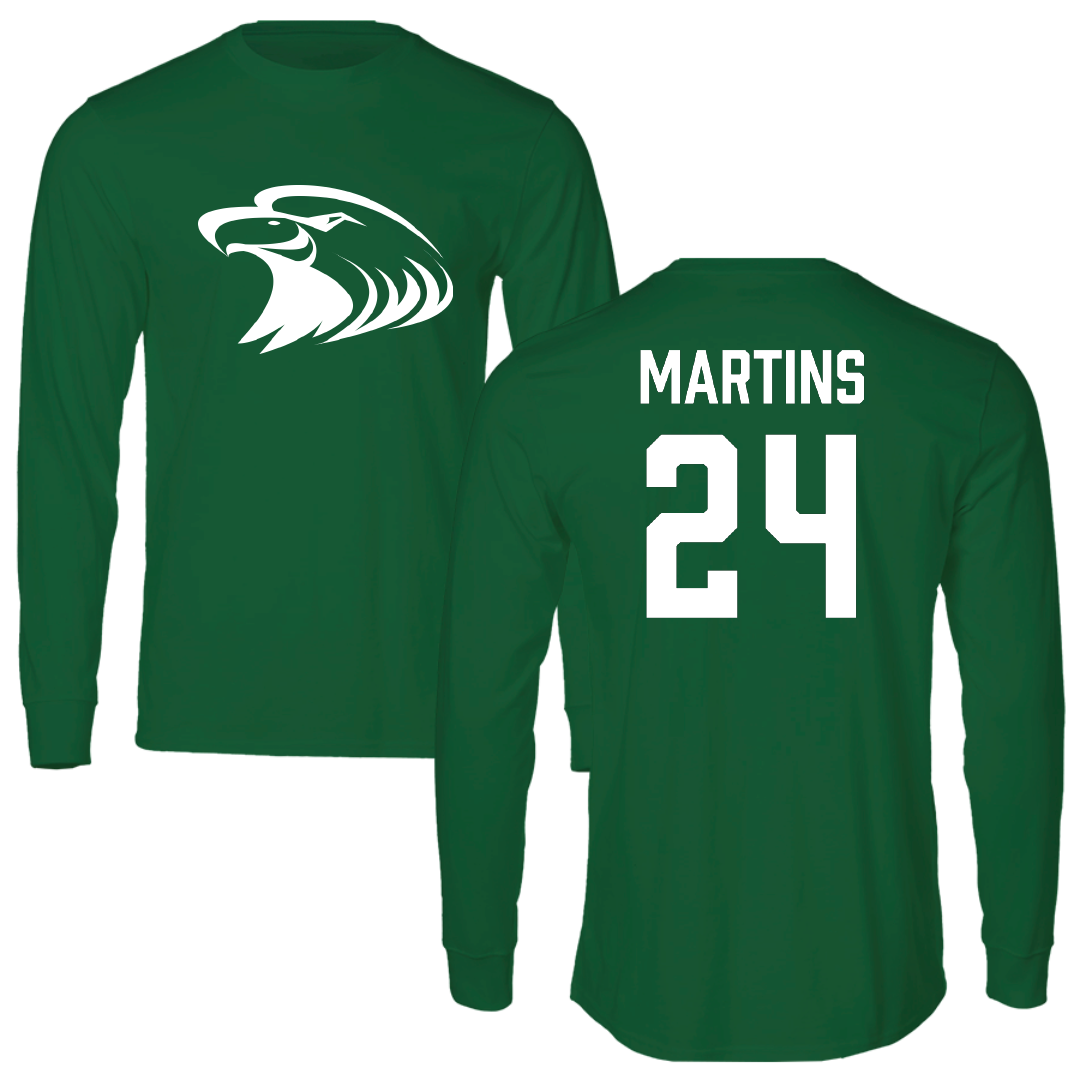 Central Methodist University Volleyball Green Performance Long Sleeve - #24 Victoria Martins