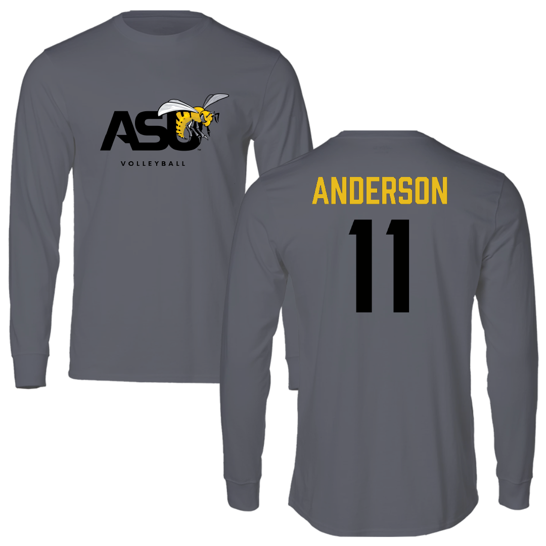 Alabama State University Volleyball (W) Dark Gray Long Sleeve - #11 Zoey Anderson