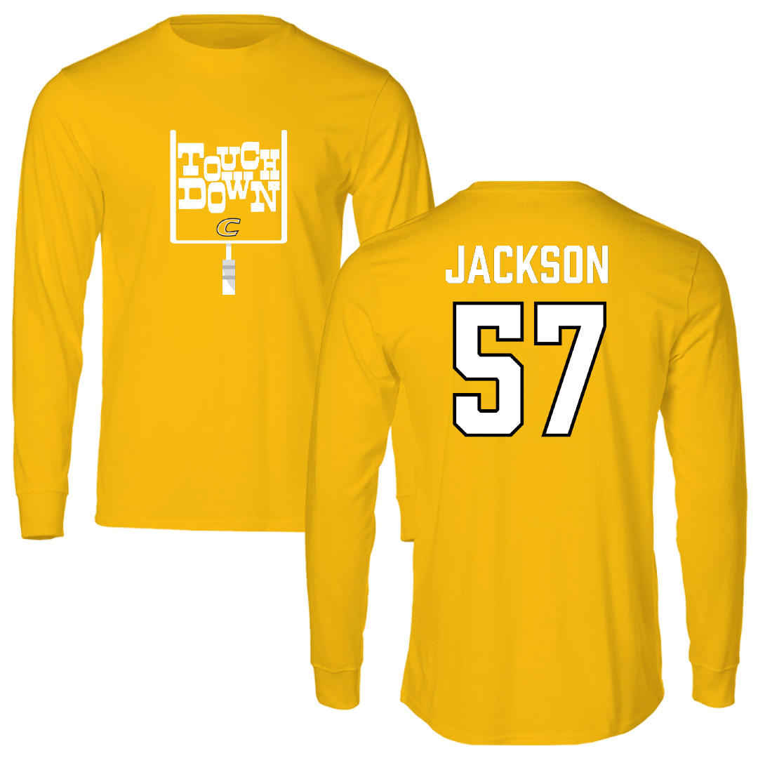 Centre College Football Gold Touchdown Performance Long Sleeve - #57 Aiden Jackson