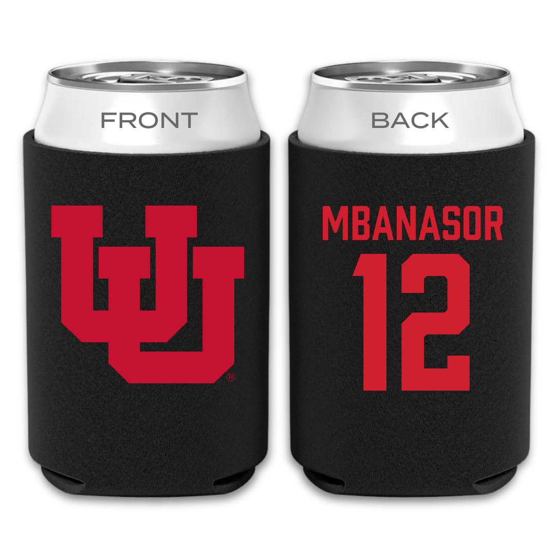 University of Utah Football Black Can Cooler - #12 Sidney Mbanasor