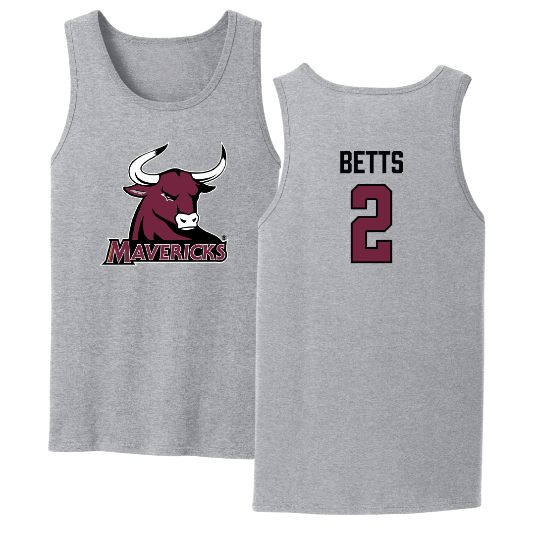 Colorado Mesa University Rugby Sport Gray Tank Top - #2 Vance Betts