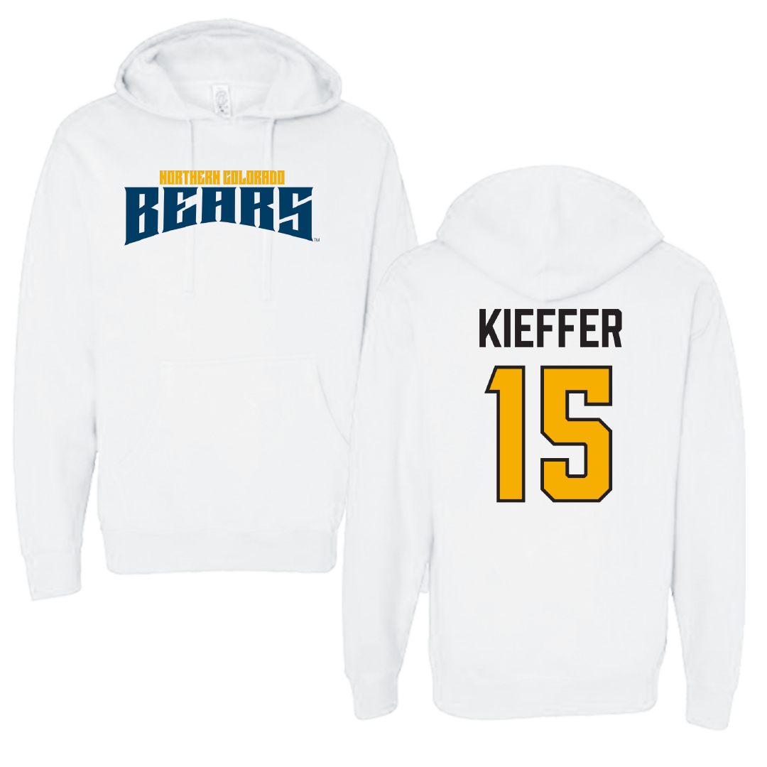 University of Northern Colorado Baseball White Classic Hoodie - #15 Wilson Kieffer