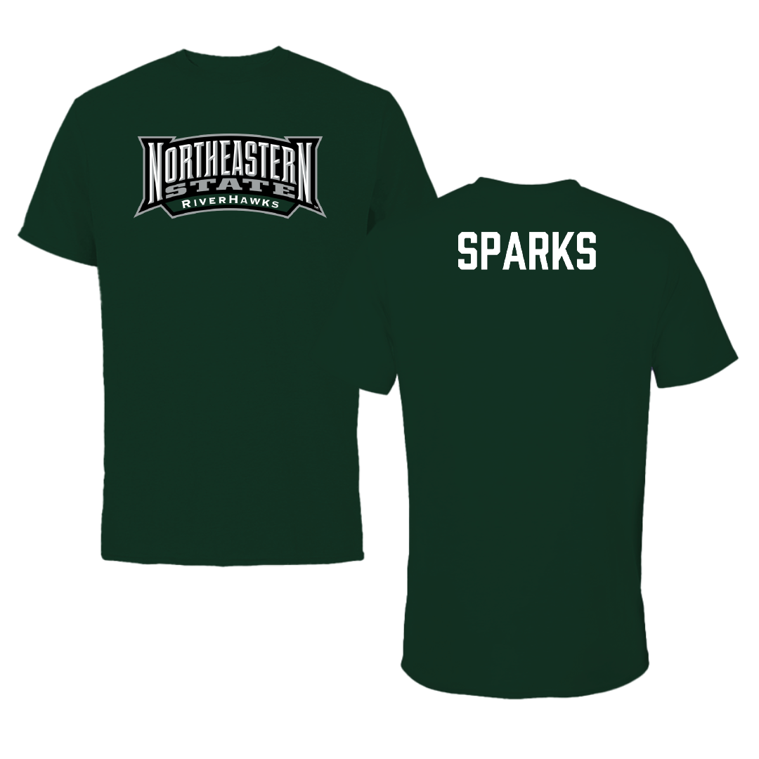 Northeastern State University Softball Forest Green Block Performance Tee - Zoey Sparks