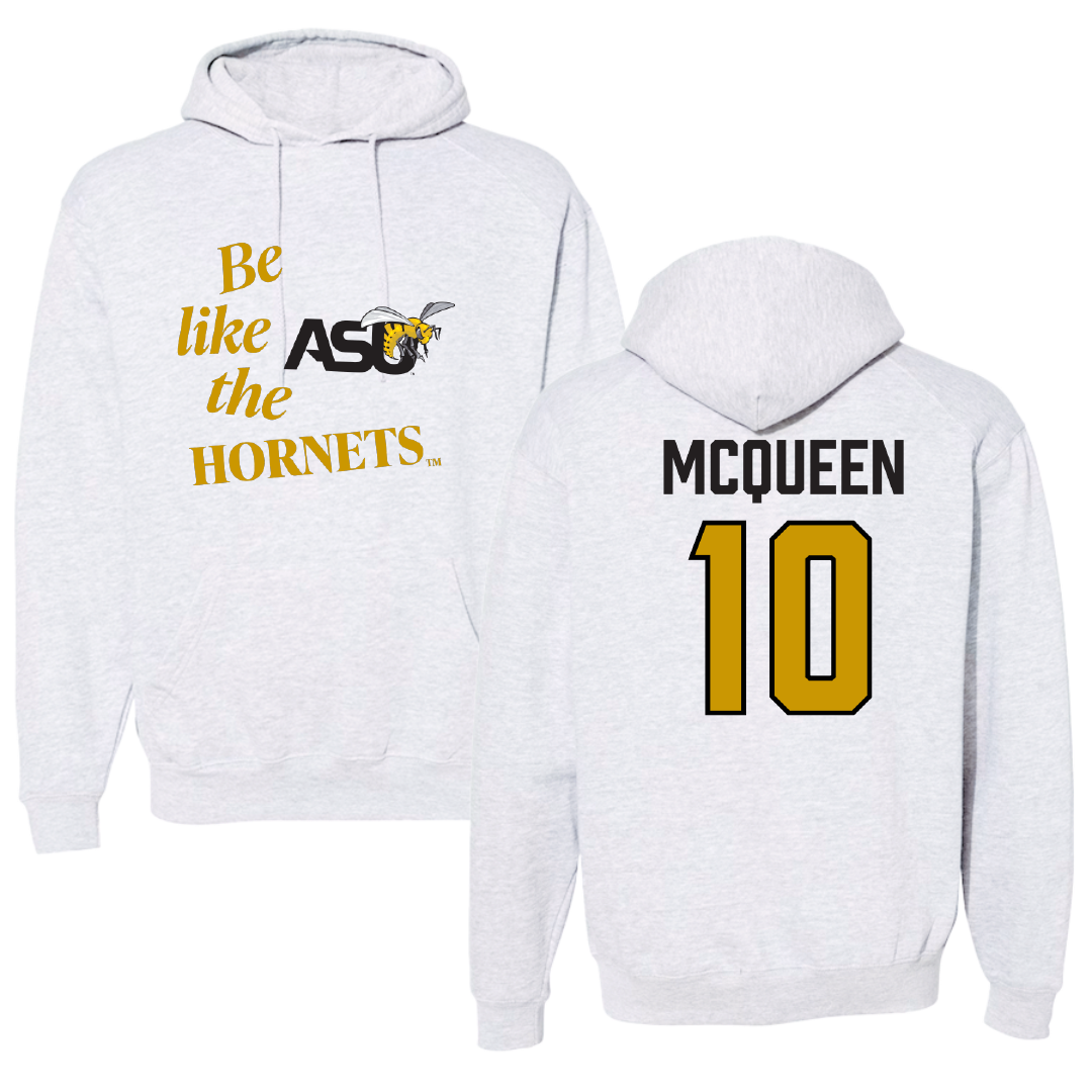 Alabama State University Volleyball (W) Light Gray Be Like Us Hoodie - #10 Madisynne McQueen