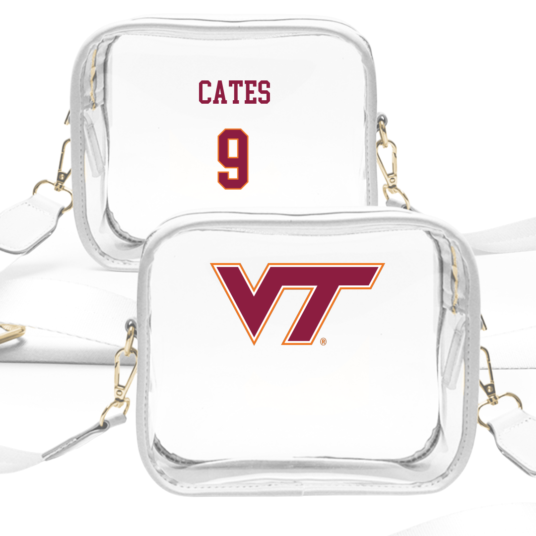 Virginia Tech Volleyball (W) White Clear Stadium Bag - #9 Sierra Cates